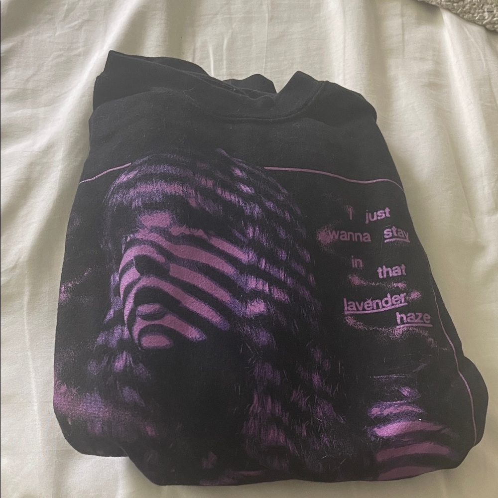 Taylor Swift Black and Purple Sweatshirt